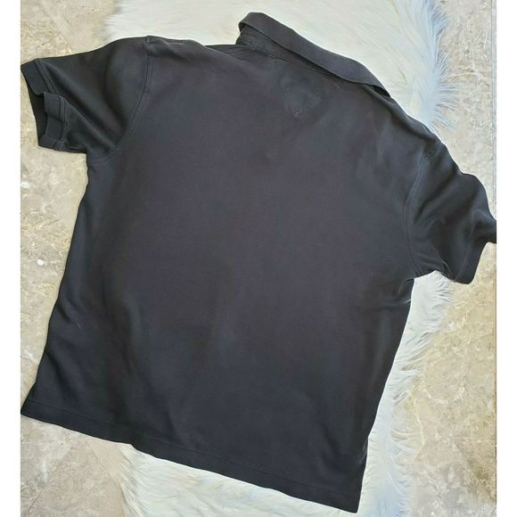 TOMMY HILFIGER Polo Shirt Black Short Sleeve Sz Lg - Picture 5 of 8
